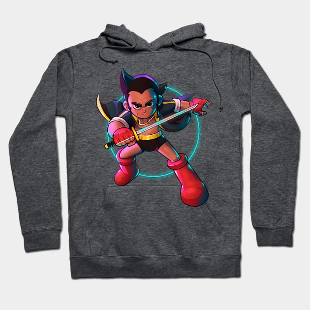 Cyber Samurai Atom Hoodie by BrunoMota